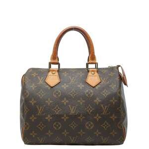 Louis Vuitton Monogram Speedy 25 Mini Boston Bag Handbag M41109 Brown Leather...